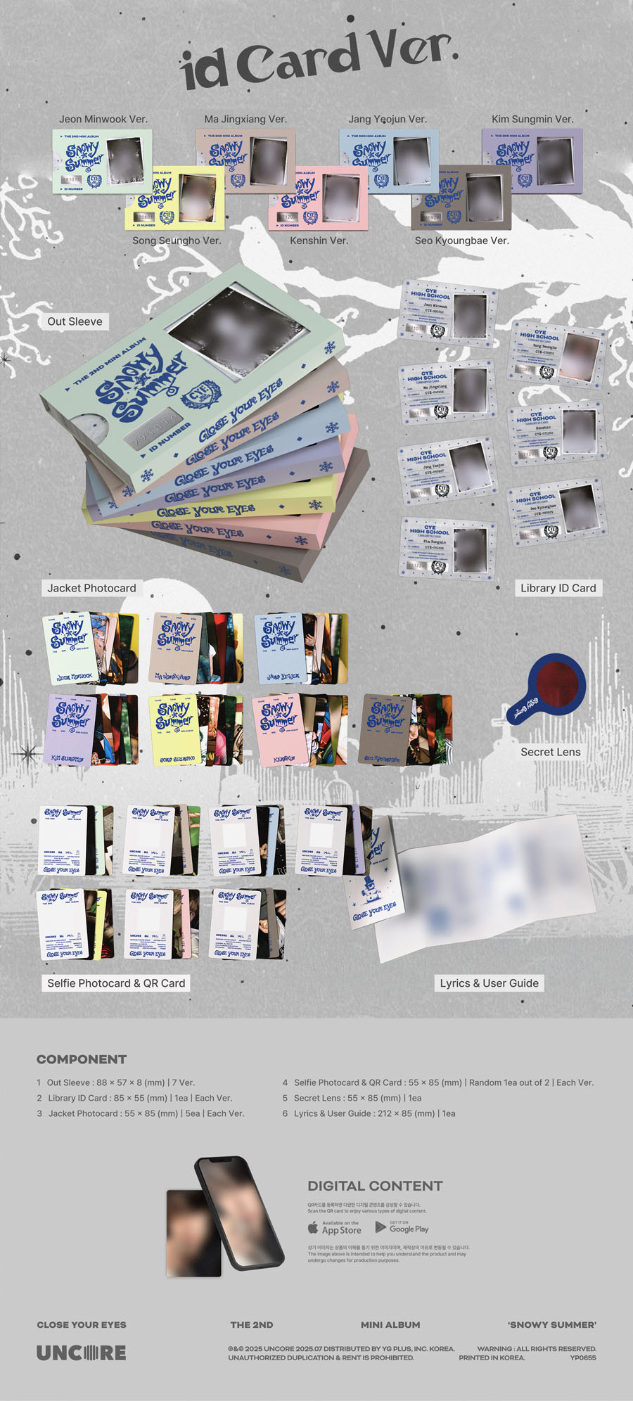 CLOSE YOUR EYES The 2nd Mini Album『Snowy Summer』HMV限定特典が