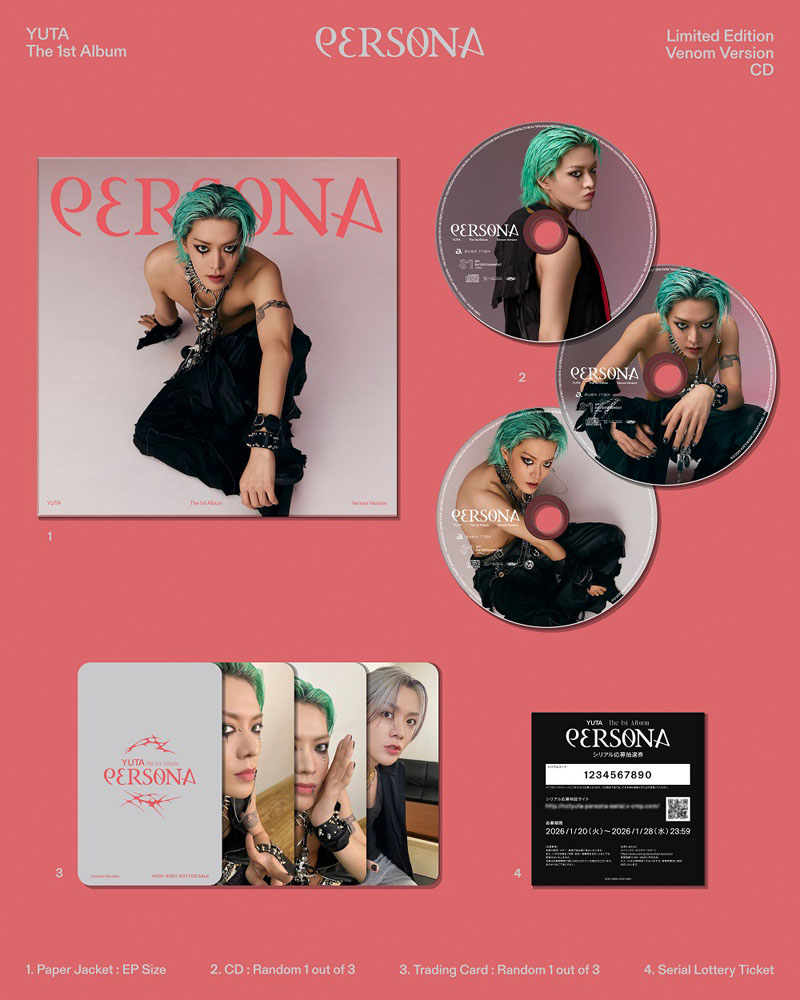 YUTA 1stソロ・フルアルバム『PERSONA』 日本武道館公演開催決定を記念