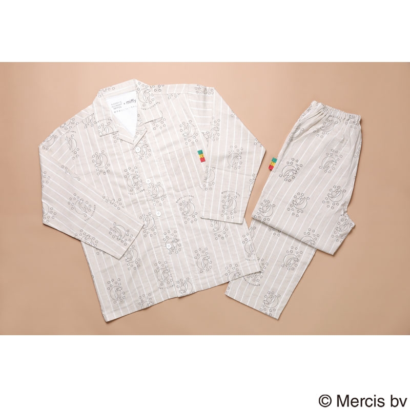 おやすミッフィーちゃんパジャマ（ベージュ×アイボリー）XS