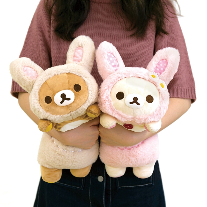 くたくた抱きぐるみ(コリラックマ)/ お花畑の小さな子うさぎ