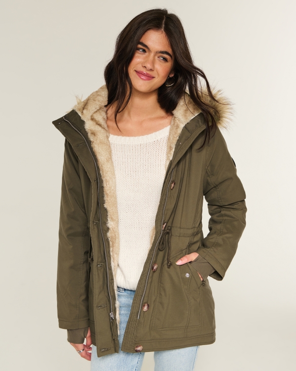 Women's Faux Fur-Lined Parka | Women's Clearance | HollisterCo.com