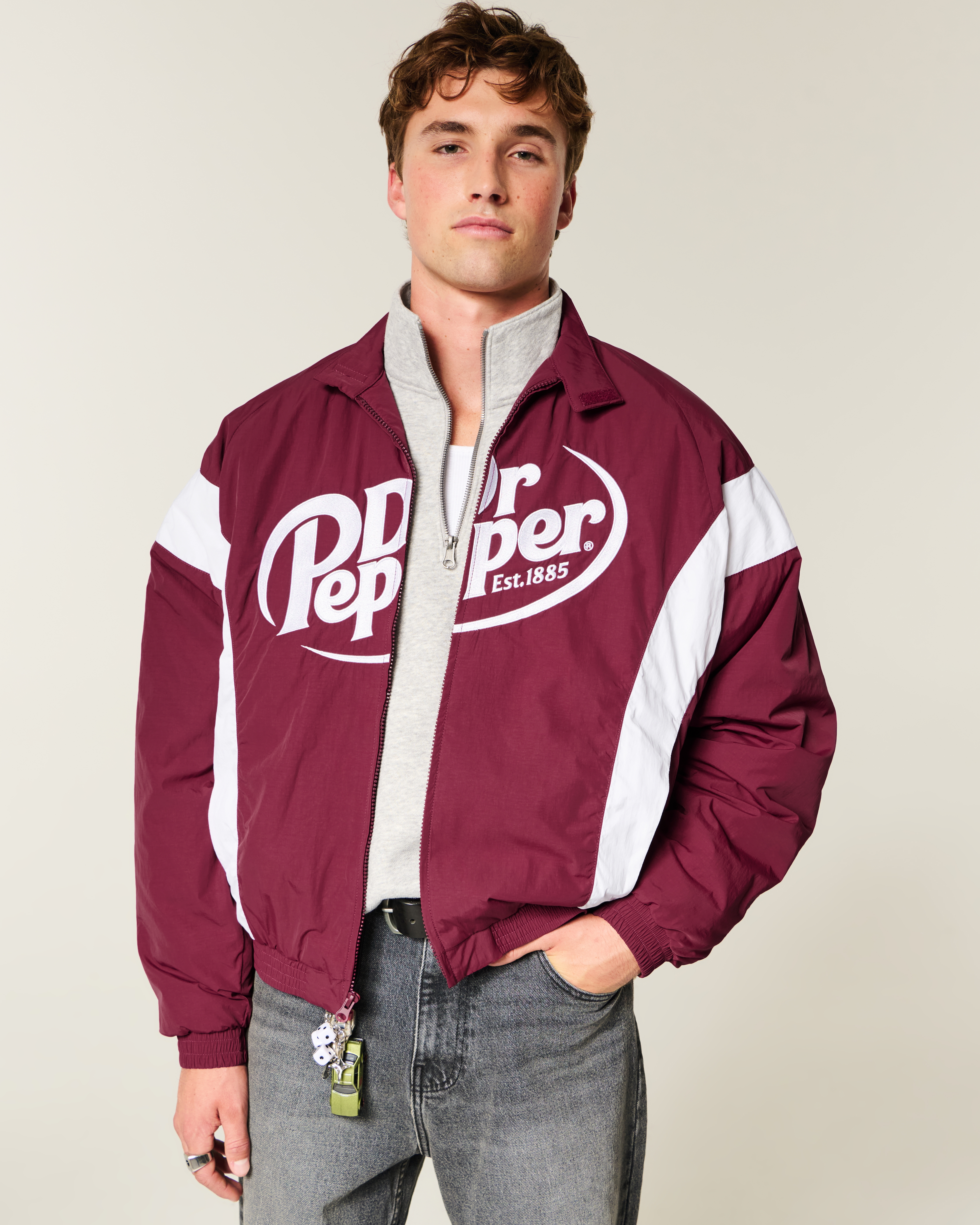 Hollister Dr Pepper Graphic Racing Jacket at Hamilton Place in