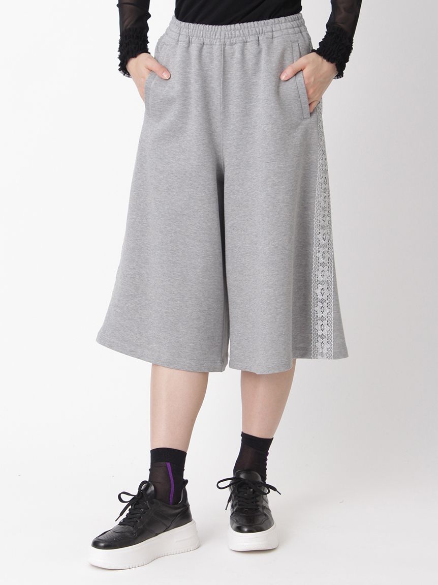 ハイゲージミニ裏毛+メタリックレーステープガウチョパンツ（その他