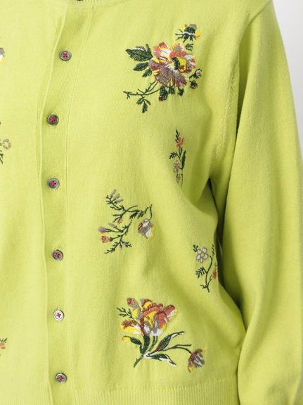 大きいサイズ][15号 19号 ]フローティングブーケ刺繍コットンニット