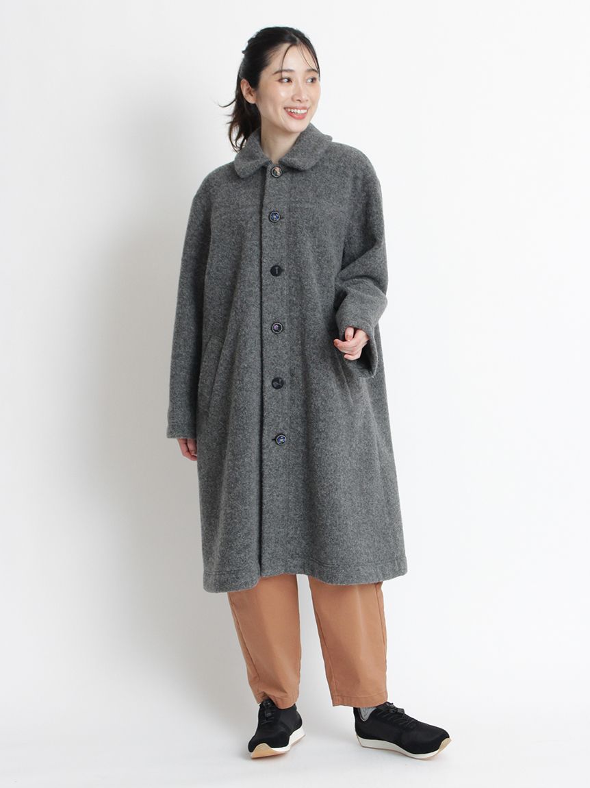 希少 マリテフランソワジルボー スタッズ パッチワーク ロングコート L