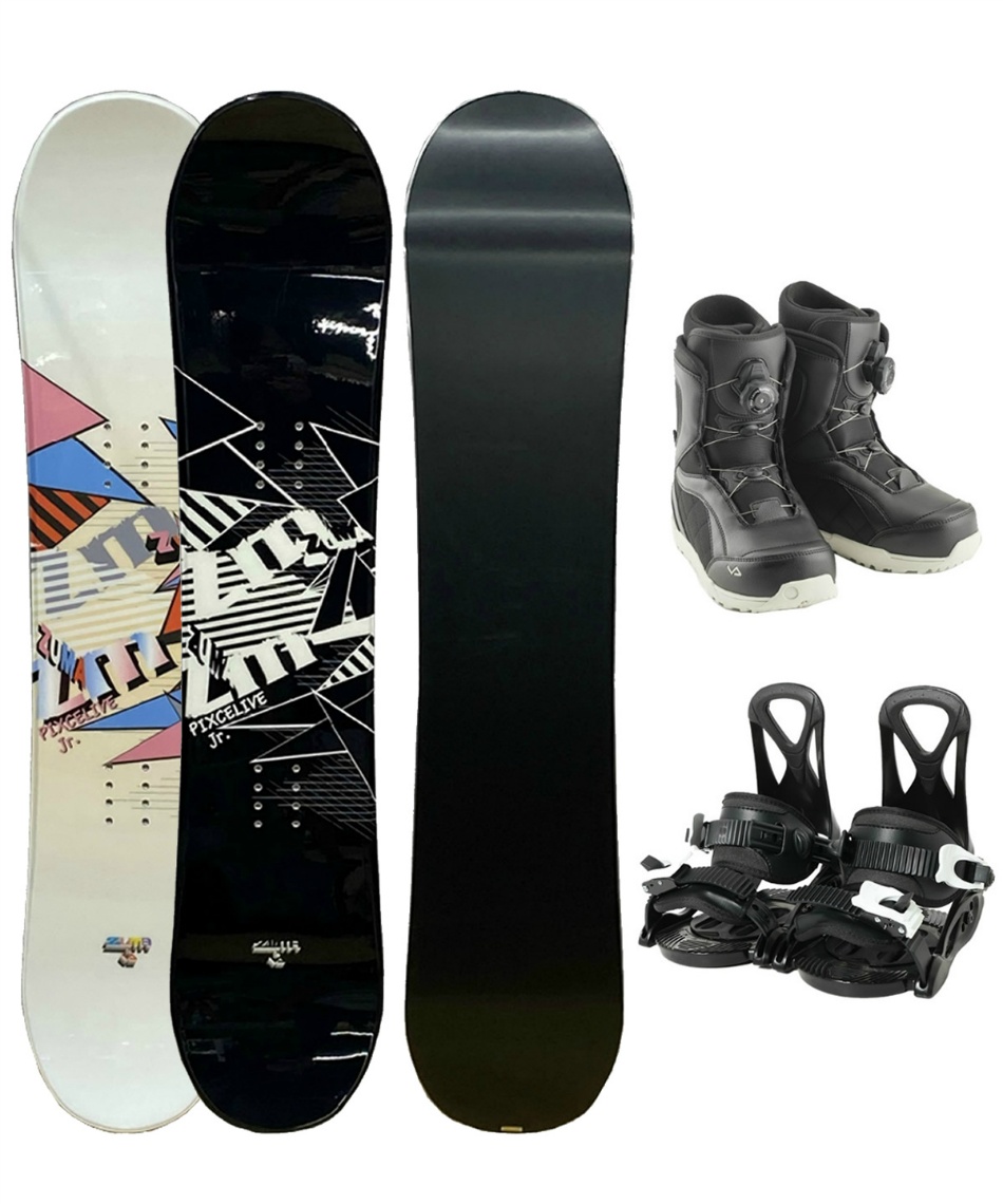 スノーボード 3点セット ボード板+ビンディング+ブーツ PIXCELIVE JR+