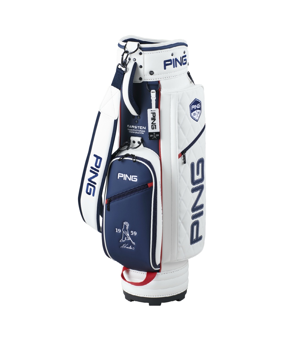 w1様PAPAS PLUS golf ゴルフバッグ ホワイト パパスプラスゴルフ PAPAS