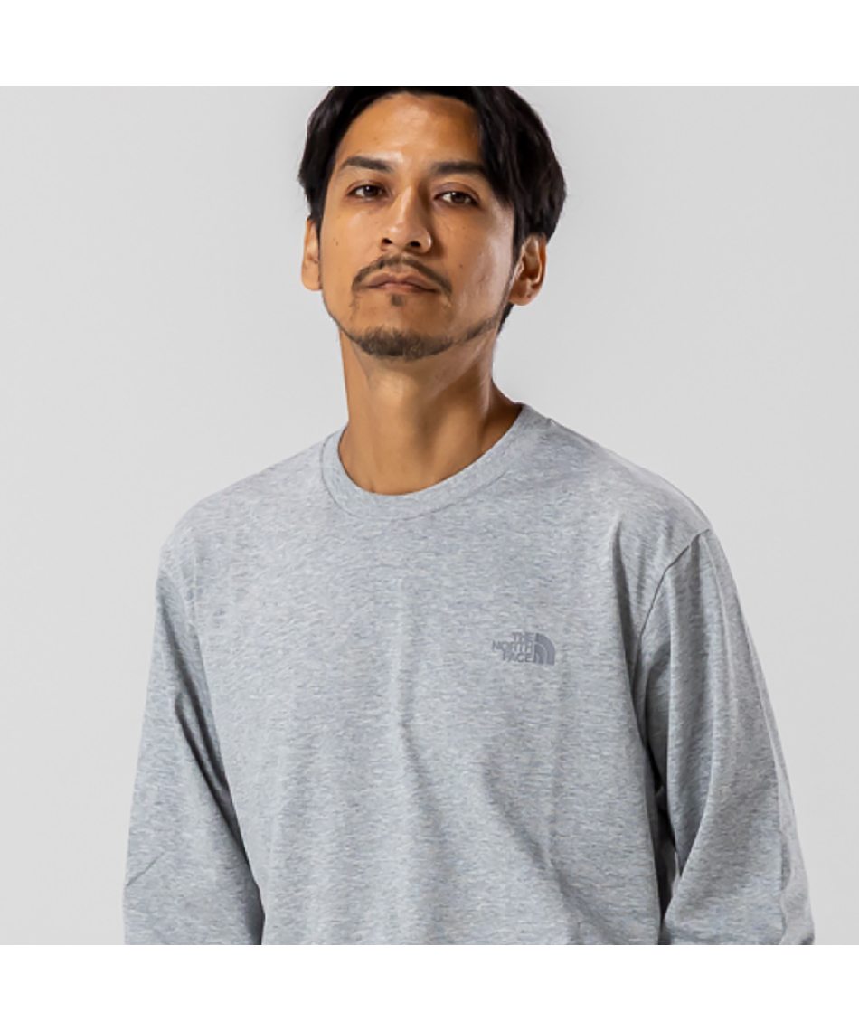 Tシャツ 長袖 ロングスリーブバックスクエアロゴティー NT32442-ZZ