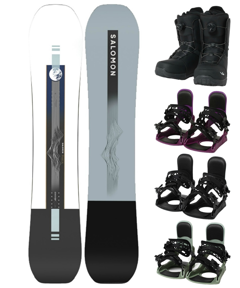 サロモン(salomon) スノーボード 3点セット ボード板+ビンディング+