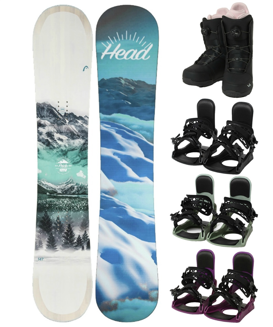 ヘッド(HEAD) スノーボード 3点セット ボード板+ビンディング+ブーツ