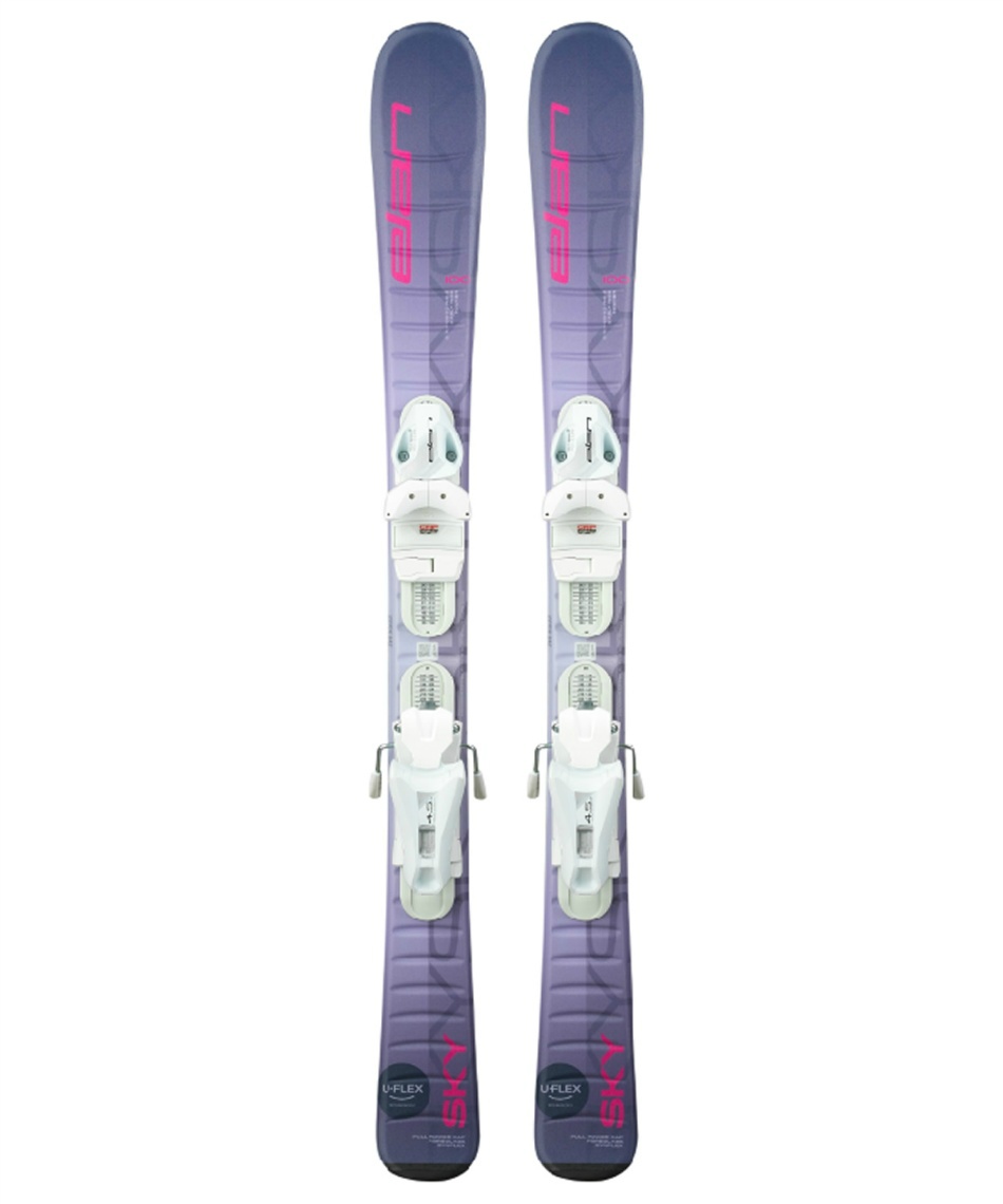 エラン(ELAN) ジュニアスキー板 4点セット SKY LAVENDER JRS+EL4.5 GW+