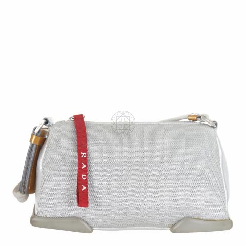 Sell Prada Sport Mesh Sport Shoulder Bag - Silver | HuntStreet.com