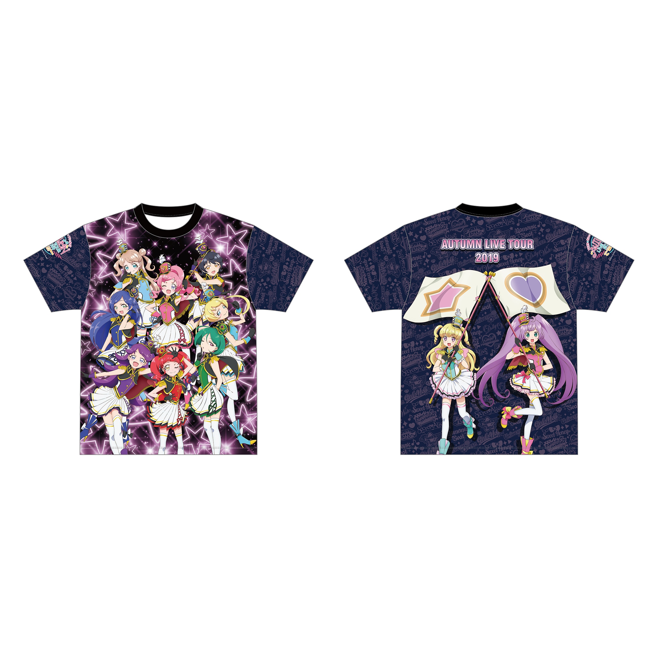 アイドルタイムプリパラ10周年 フルグラフィックTシャツ Lサイズ