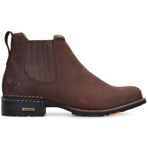 Botina Vira Francesa Zebu Original 64010 Nobuck Café | TEXASKING