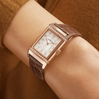 Rose Gold Reverso Classic Medium Duetto Watch q2572570 | Jaeger