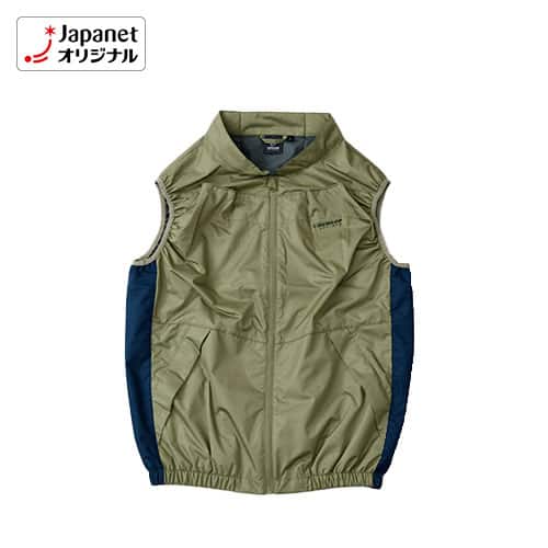 ダンロップリファインド 衣類 【美品】ファン付きベスト L カーキ