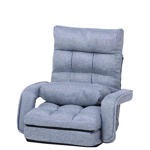 不二貿易 家具 【美品】多機能フロアチェア グレー 4WAY 通販