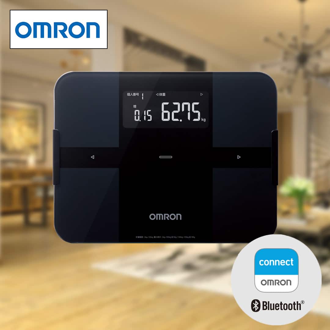 松永】OMRON 体組成計 KRD-608T2 ブラック 体重体組成計 カラダ