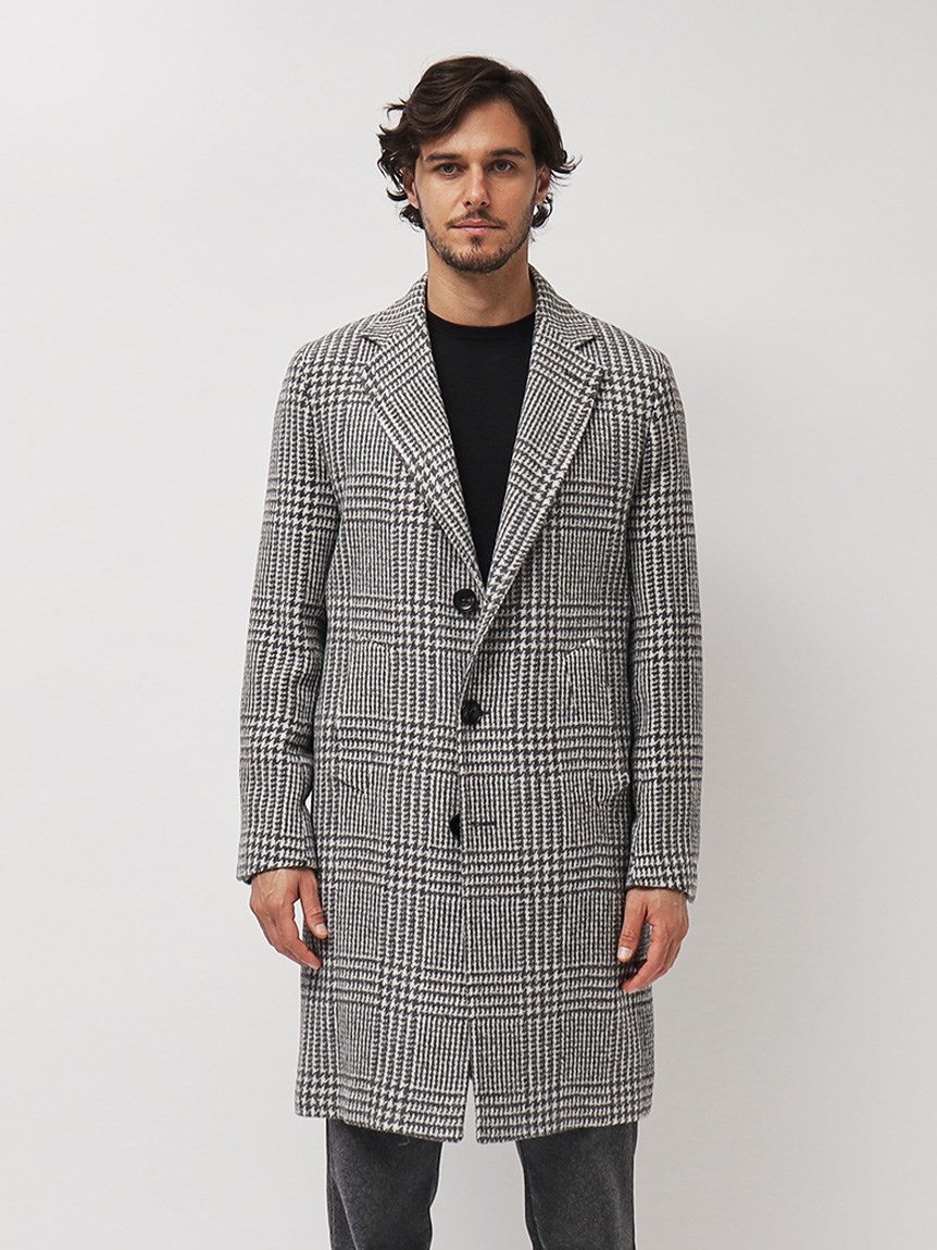 アルパカ混 グレンチェックチェスターコート（アウター）｜STRASBURGO