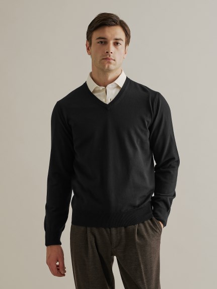 27ゲージ】ウールVネックニット（ニット）｜STRASBURGO OUTLET