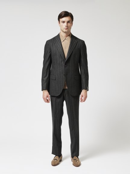 ウールフランネルストライプスーツ（スーツ）｜STRASBURGO OUTLET