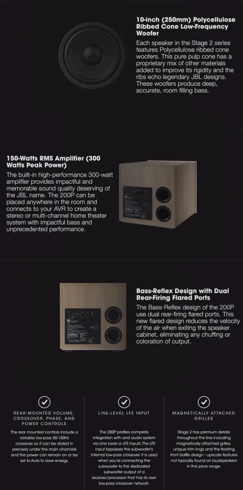 JBL Stage A100P 300 Watts Powered Subwoofer | Lazada Singapore