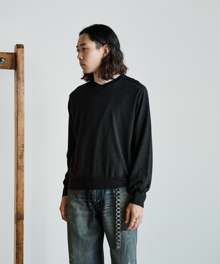 W/Si/Ca 18G V Neck Knit / 商品詳細ページ / LIDNM / Llife ONLINE