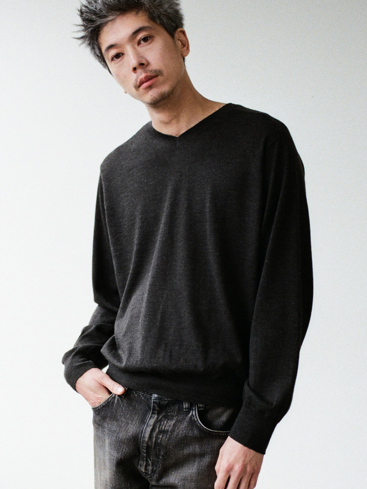 W/Si/Ca 18G V Neck Knit / 商品詳細ページ / LIDNM / Llife ONLINE