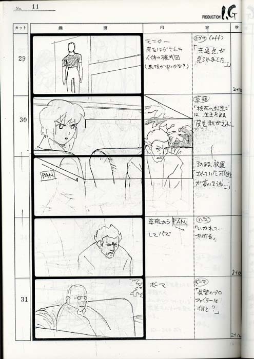 攻殻機動隊 STAND ALONE COMPLEX 絵コンテ