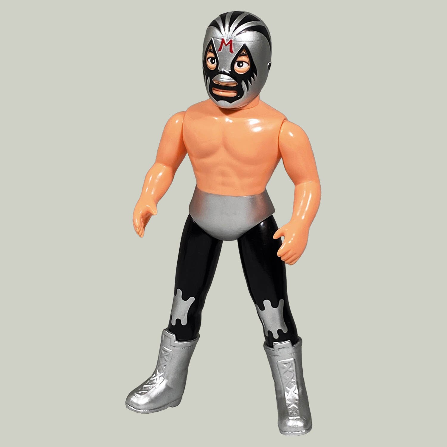 5554] マルサン ミル・マスカラス ソフビ 銀マスク