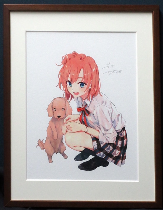 ぽんかん⑧ 直筆サイン入りｶﾗｰ複製イラスト「やはり俺の青春ラブコメは