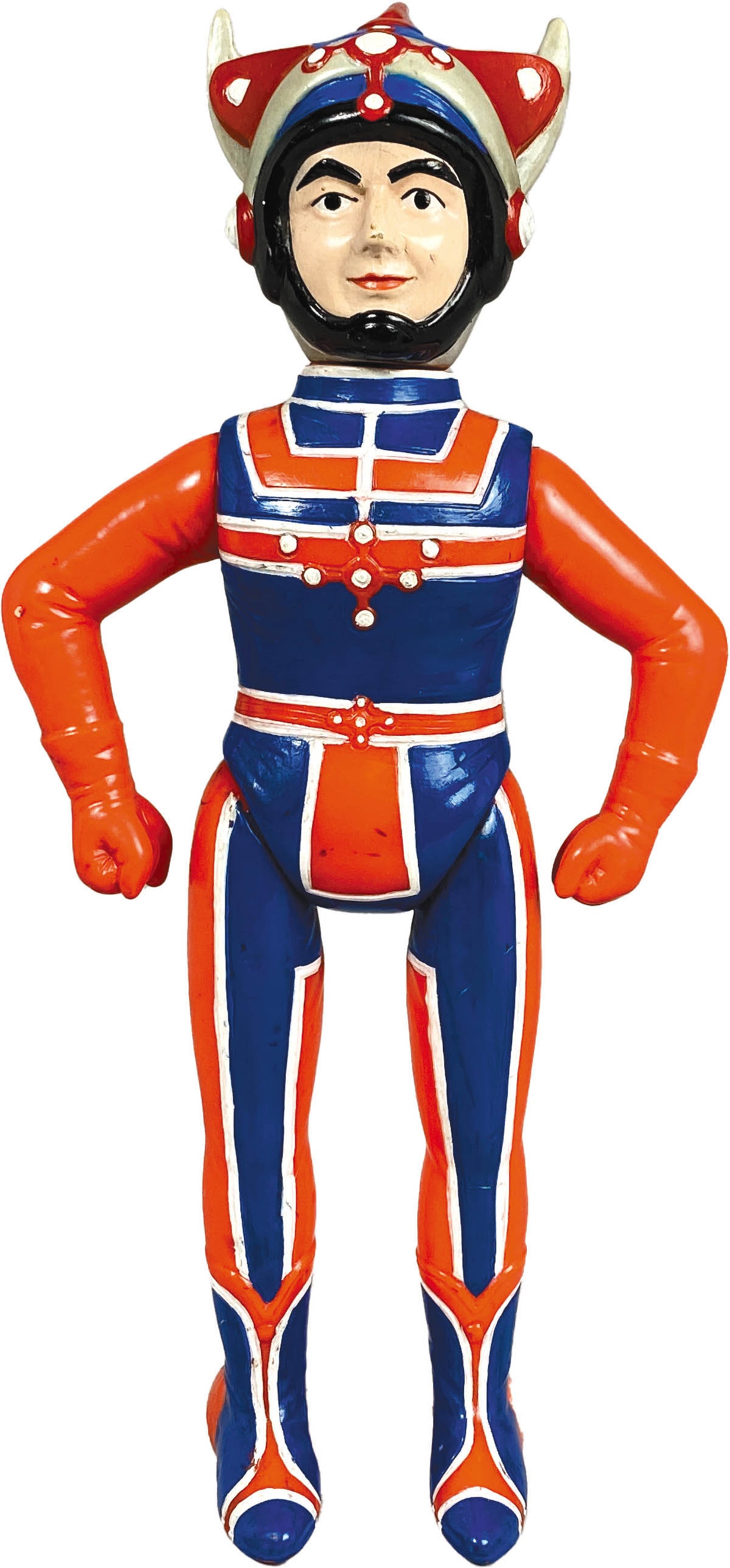 5105] [サンプル版]ブルマァク ウルトラマンタロウとZAT隊員の両面ソフビ