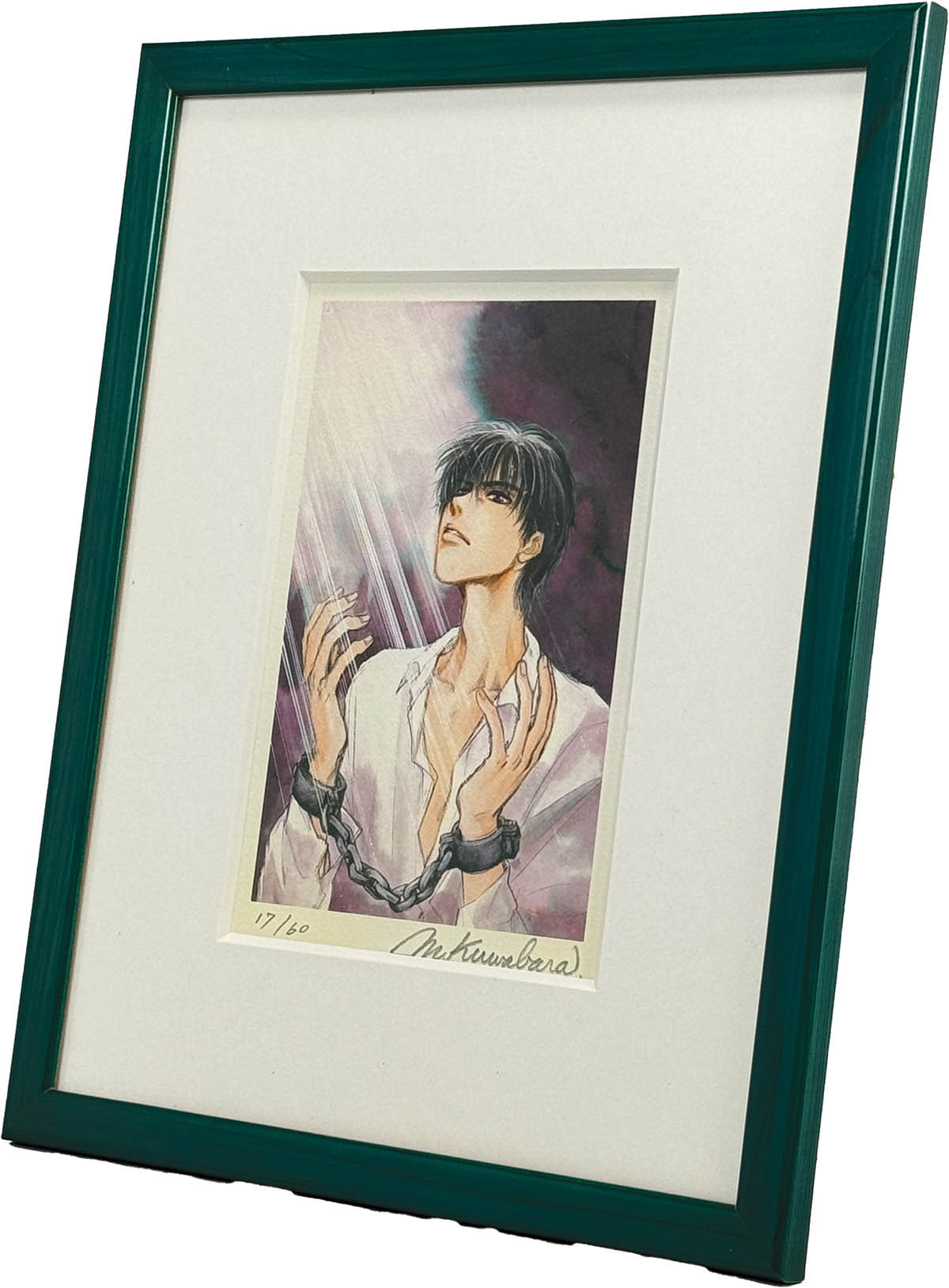 7417] 桑原水菜 直筆サイン入りカラー複製イラスト「炎の蜃気楼」