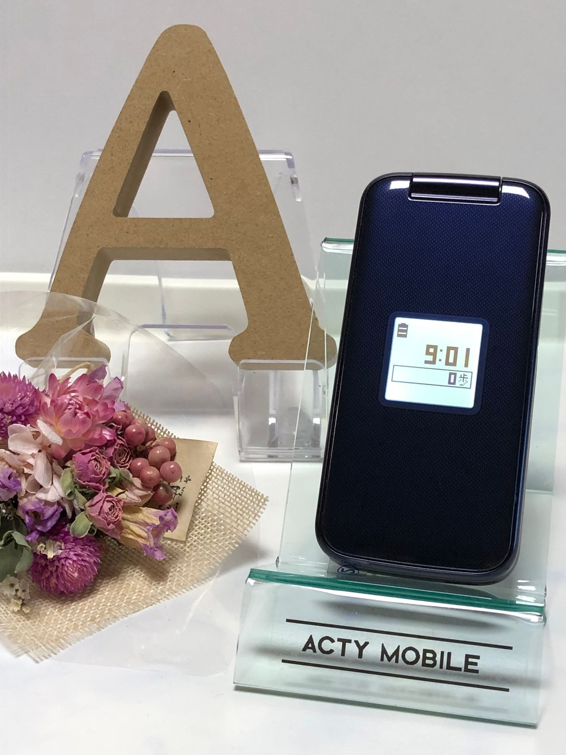 ムスビー｜新品同様 ドコモ 富士通 らくらくホン F-02J ネイビー