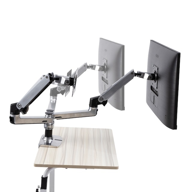 エルゴトロン LXデュアルデスクマウントアーム サイドバイサイド