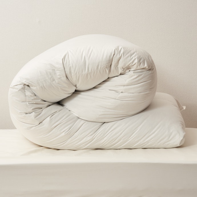 良品計画 無印良品 グレー羽毛掛ふとん・二層式をレビュー！クチコミ