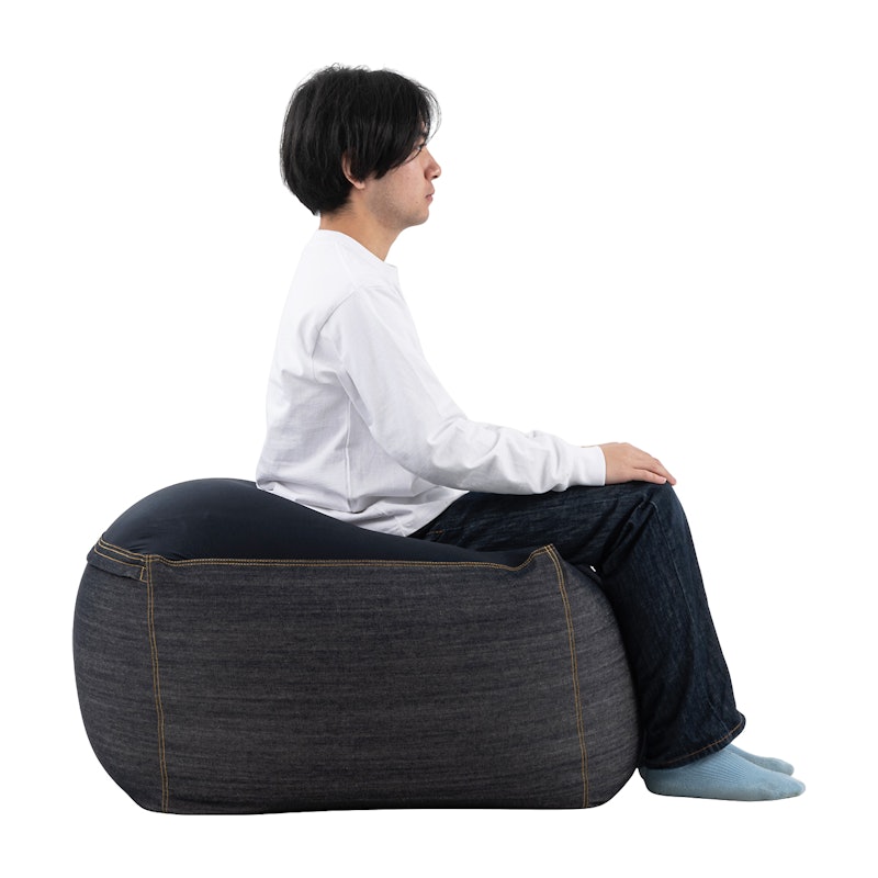 無印良品 体にフィットするソファ・綿デニムネイビー・セットを