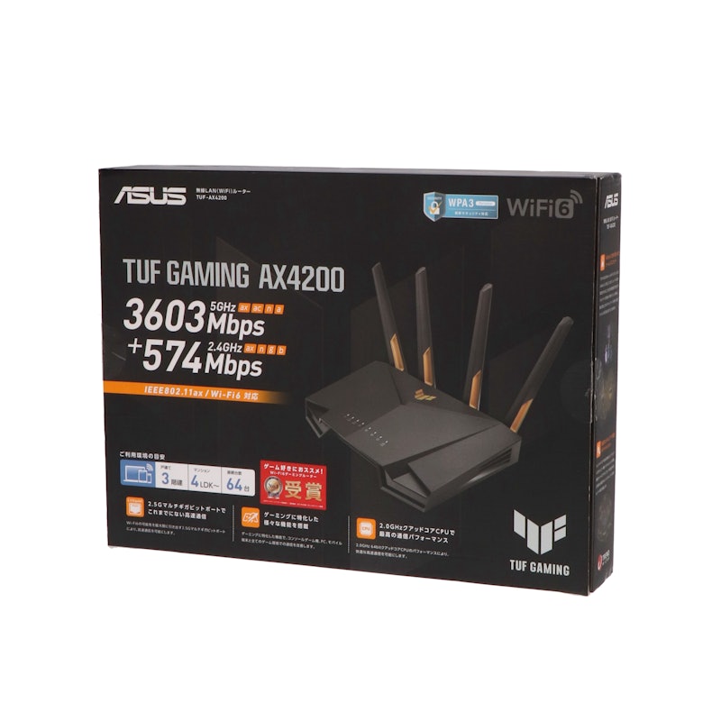 ASUSTEK COMPUTER TUF Gaming デュアルバンドWiFi 6ゲーミングルーター