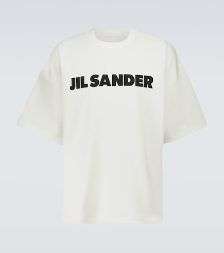 Logo short-sleeved cotton T-shirt in white - Jil Sander | Mytheresa