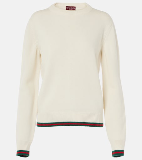 Wool and cashmere sweater in white - Gucci | Mytheresa
