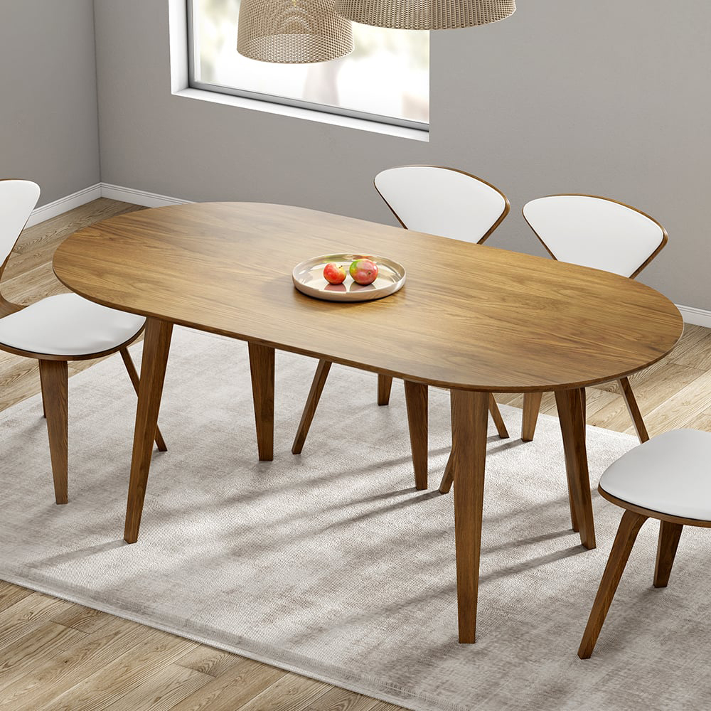 ミッドセンチュリーオーバルテーブル | 実用性と北欧調デザインを融合