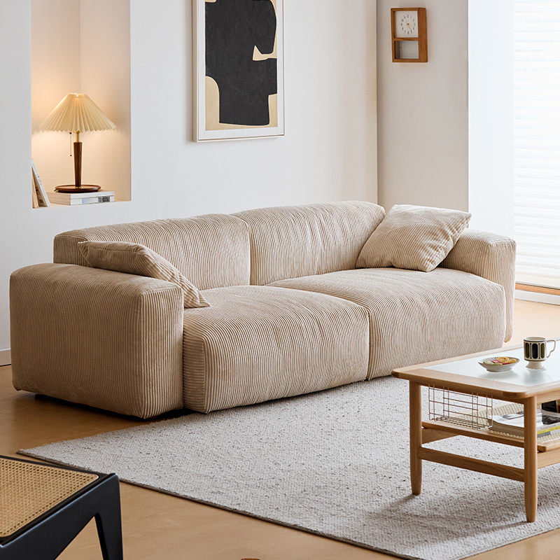 Woody Prime コーデュロイワイドソファ【カスタマイズ可】 | 柔らかく