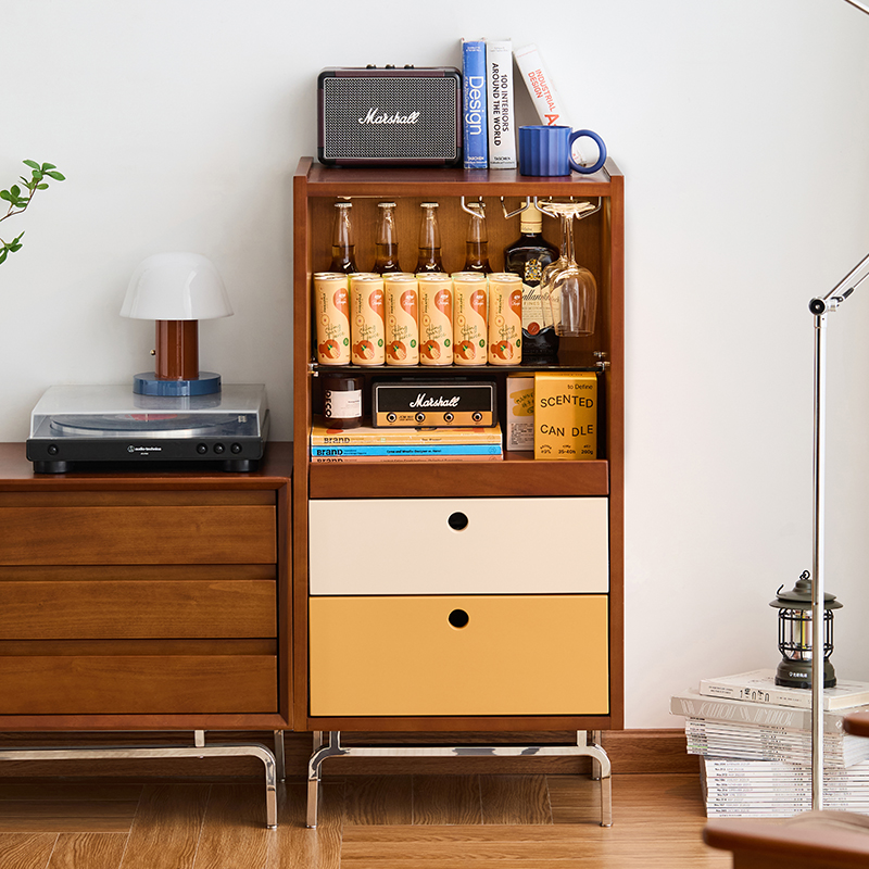 Woody Prime Boxツゲ材 コンパクト木製サイドボード | ヴィンテージ感