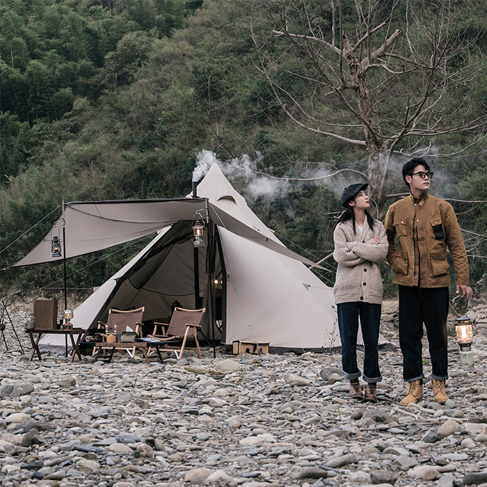 Naturehike Campfire 八角形 ワンポールテント 5~8人用 高280cm 煙突穴