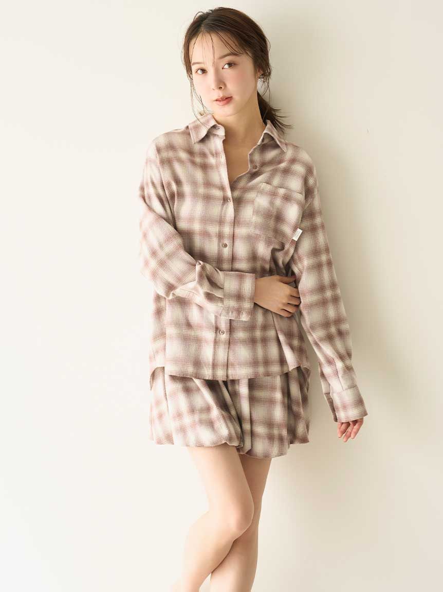 ネルチェックシャツ(シャツ＆ブラウス)｜スナイデルホーム｜SNIDEL