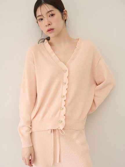 ハート釦フリルカーディガン(カーデ＆ガウン)｜スナイデルホーム