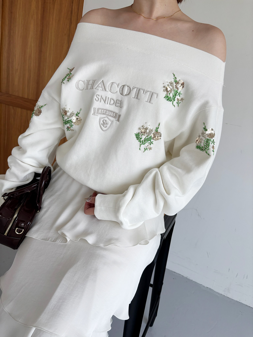Chacott】刺繍スウェットプルオーバー(Tシャツ・カットソー)｜トップス