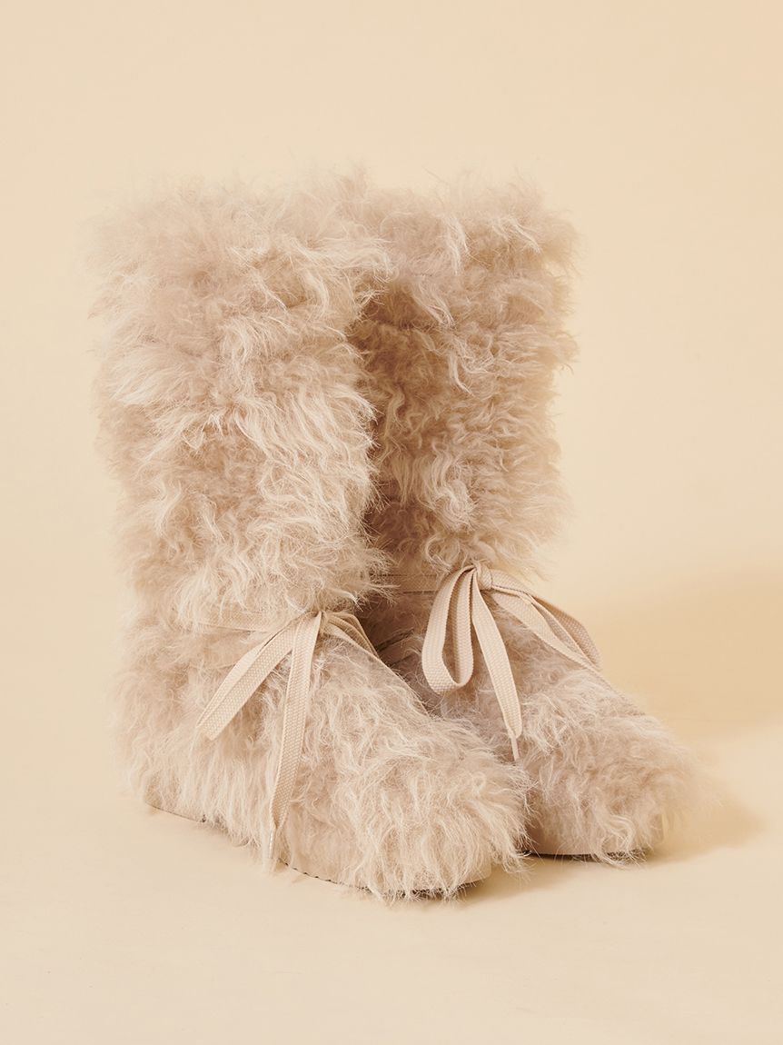 レースアップファーブーツ(ブーツ)｜シューズ｜SNIDEL(スナイデル)の