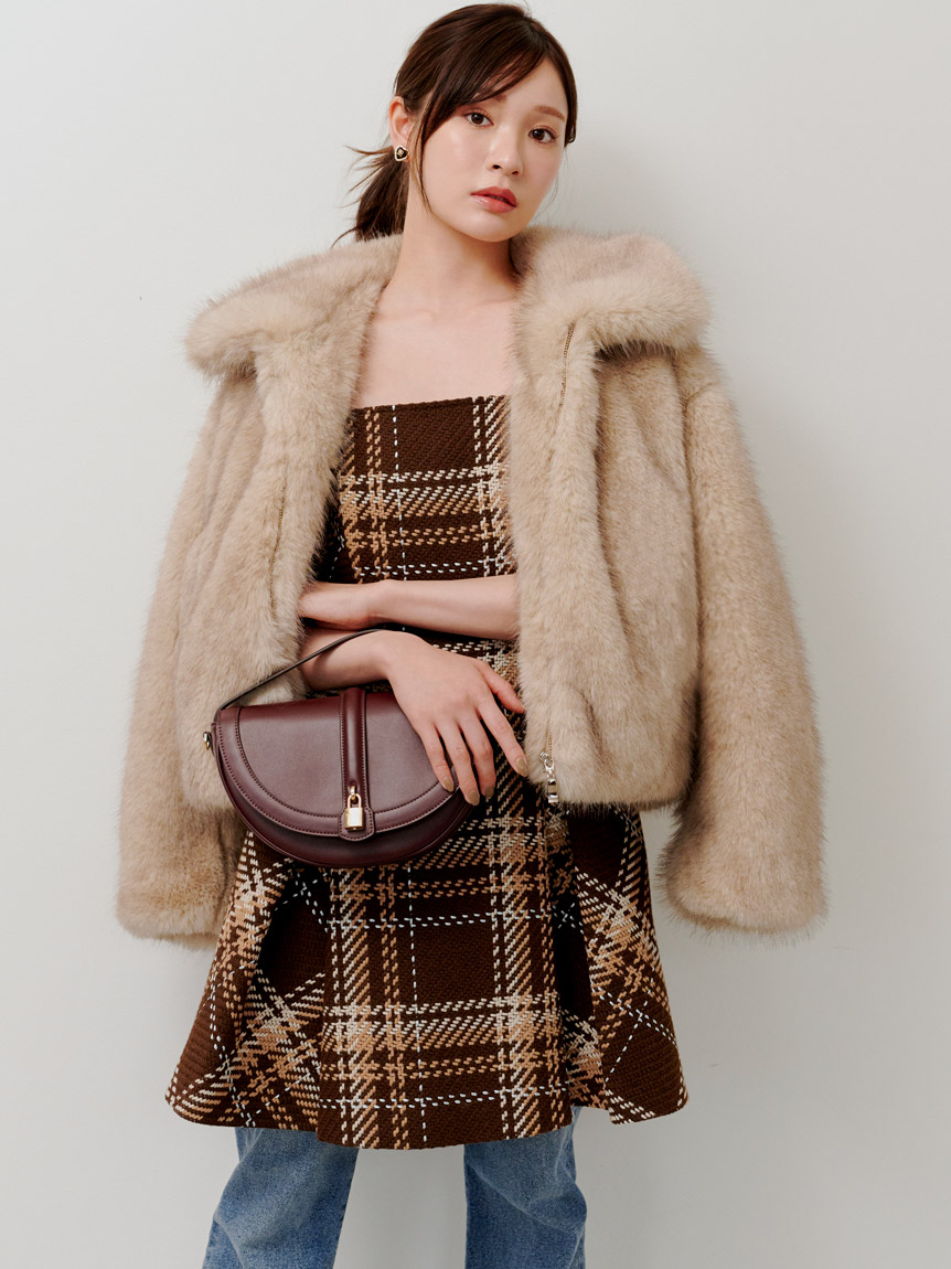 WEB限定】ロービングチェックミニワンピース(ミニワンピース