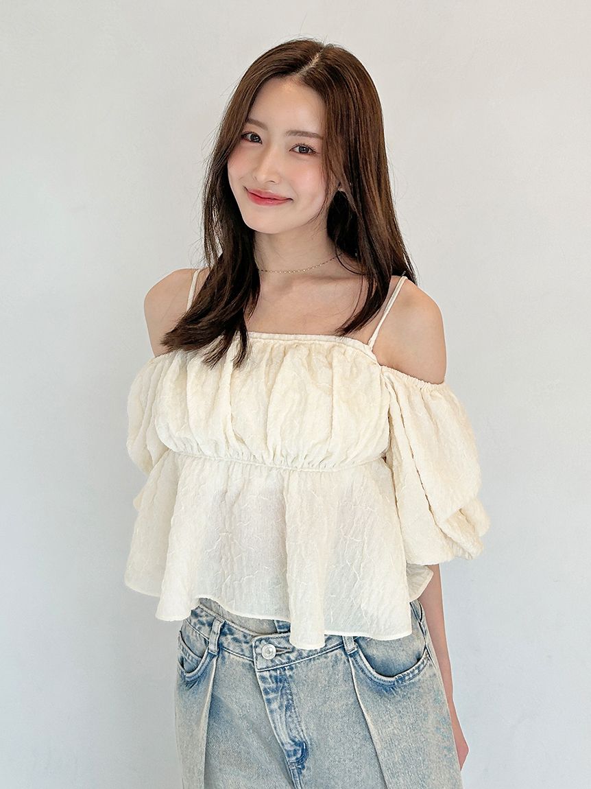 オフショルフリルブラウス(シャツ・ブラウス)｜トップス｜SNIDEL
